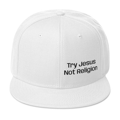 Try Jesus Not Religion Snapback Hat